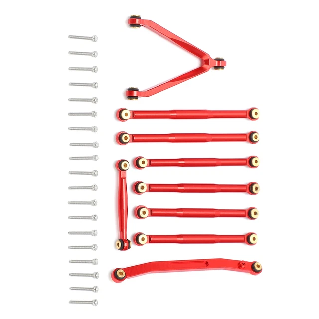 Alloy Front Upper Lower Suspension Link Linkage For 1/10