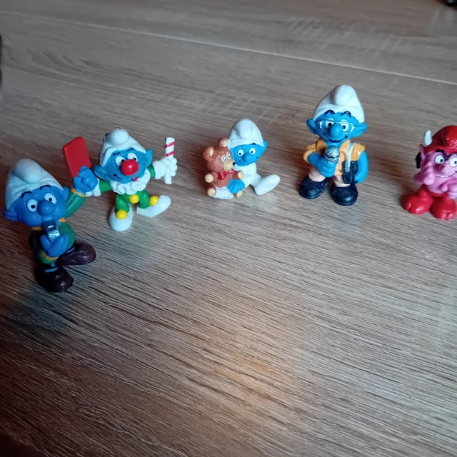 Lot danciennes figurines Schtroumpf / Schlumpf, divers, Schleich Peyo Céramique