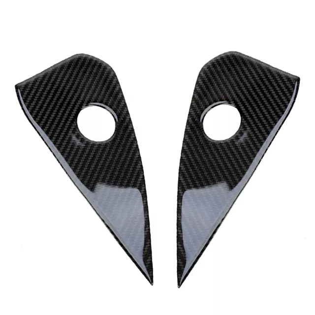 Carbon Fiber Dashboard Side Cover Trim Decoration Fit For Ford Mustang 15-20 gt 2