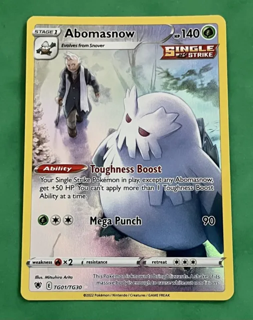 Pokemon Abomasnow Astral Radiance TG01/TG30 Trainer Gallery Holo Rare Mint