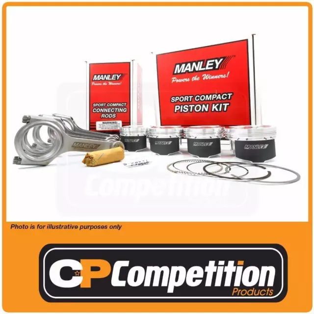 Manley Piston & H Tuff Rod Set  MITS. 4G63T 7 BOLT 86.5 Bore 100 Stroke -22 E-D