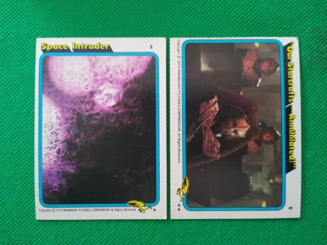 (2 Cards) 1979 Paramount Pictures - Star Trek #3 Space Intruder & #6