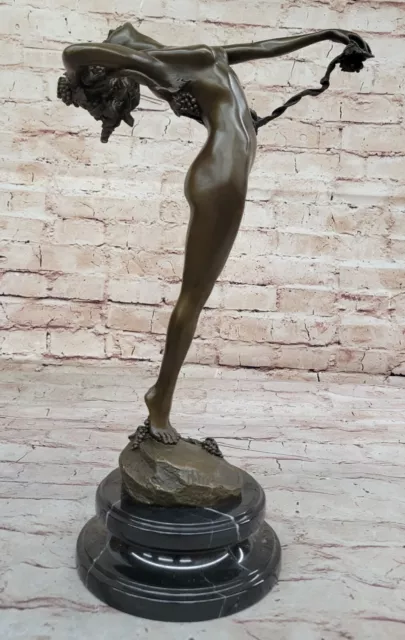 Bronce Art Nouveau desnudo firmado por H.Frishmuth The Vine figura de bronce escultura de bronce 3