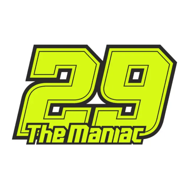 Gloss Laminate Sticker N 29 The Maniac für Fahrer Andrea Iannone Large Aufkleber