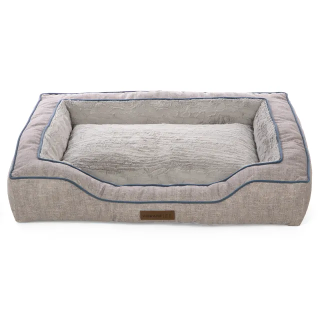 Vibrant Life Bolstered Bliss Mattress Edition Dog Bed Large 36"x26" Up To 70lbs
