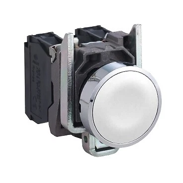 Harmony XB4 - bouton poussoir - à impulsion - poussoir affleurant - blanc - Ø...