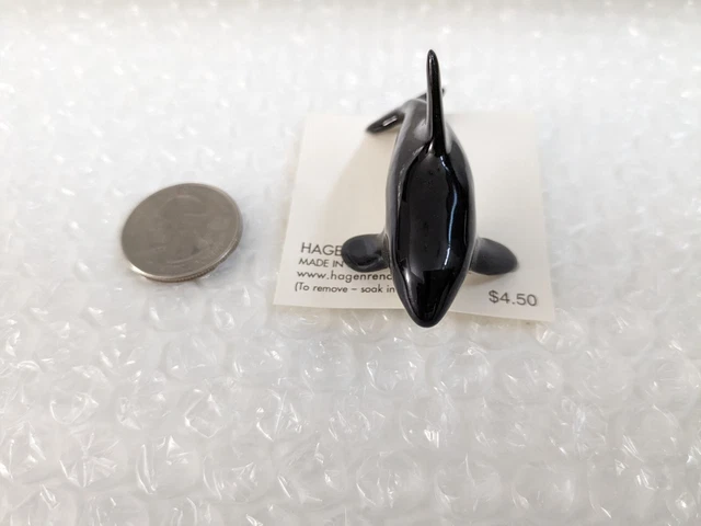 Hagen Renaker Killer Whale Sam #885 - New on Original Paper Card Base - Made USA