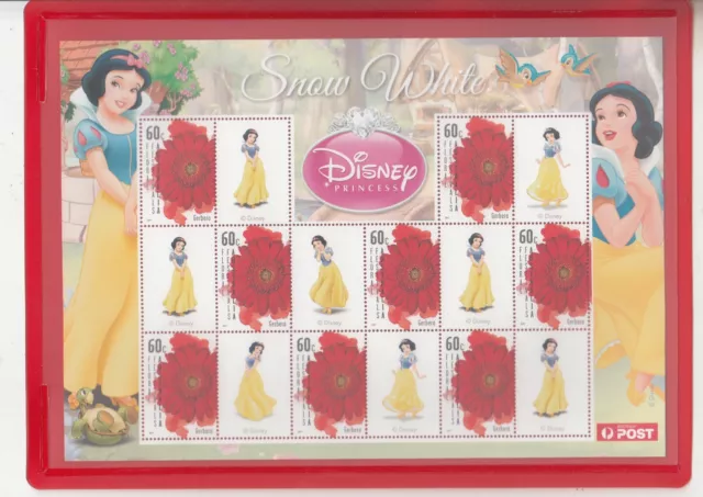 2011 Disney Princess: SNOW WHITE special sheetlet. MUN. Scarce & cheap