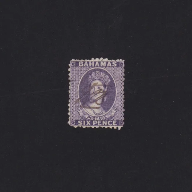 BAHAMAS 1863, Sc# 14, CV $85, Wmk Crown CC, Perf 12.5, Used