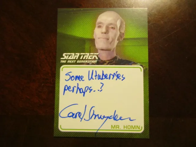 Star Trek Il Next Generation Archivi & Incisioni Carel Struycken Autograph