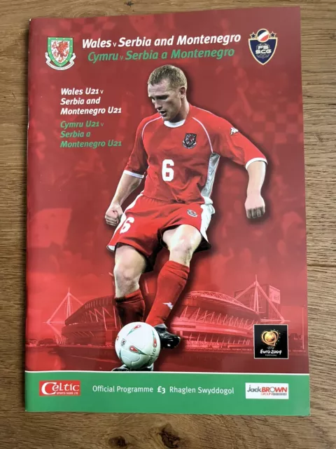 Wales v Serbia and Montenegro Euro 2004 Qualifier Programme 11/10/2003