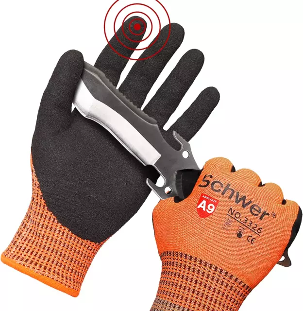 Highest Level Cut Resistant Work Gloves for Extreme Protection, ANSI A9 Working