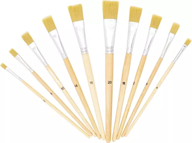 Set De Pinceaux De Peinture, Lot De 10, Tailles: 2,4,6,8,10,12,14,16,18 Et 20, T 2