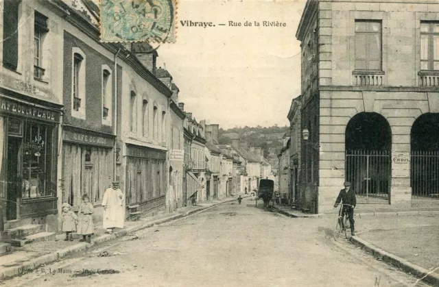 Carte VIBRAYE Rue de la Rivière