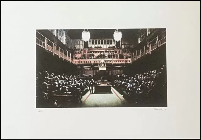 BANKSY * Monkey Parliament * 50x35 cm * Lithografie * limitiert # 19/250