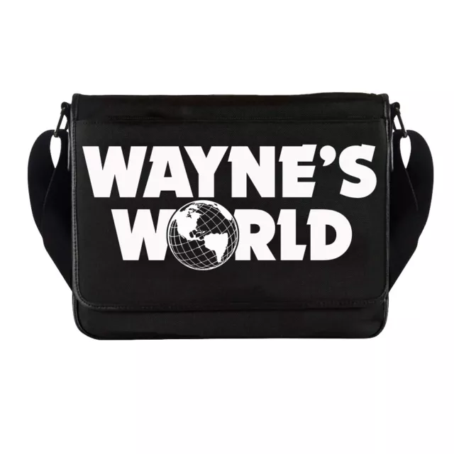 Waynes World Logo Messenger Bag Funny Movie Classic Waynestock Vintage Comedy