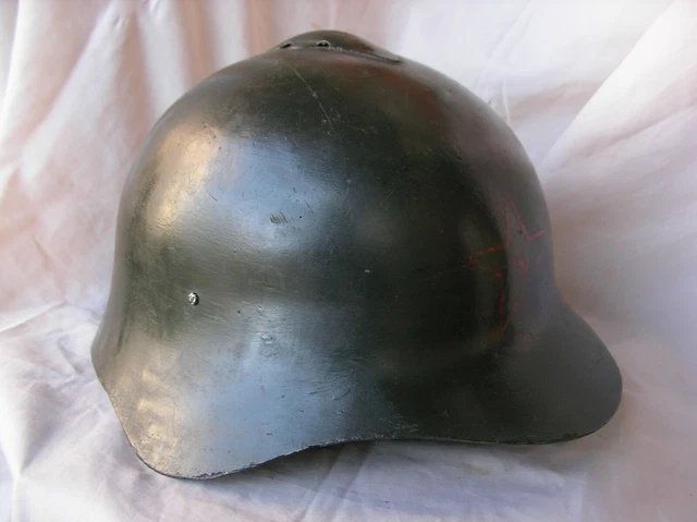 WW2 RUSSIE CASQUE Russe Ssh36 Avec Insigne Coiffe Et Jugulaire EUR 2.