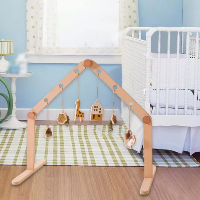 Play Gym Frame Wooden Baby Gym for Girl and Boy Ages 0-36 Month Infants