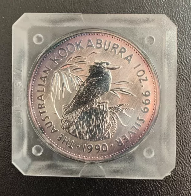 1990 Kookaburra Pure 1oz .999 Silver Coin Australia 1st in the series