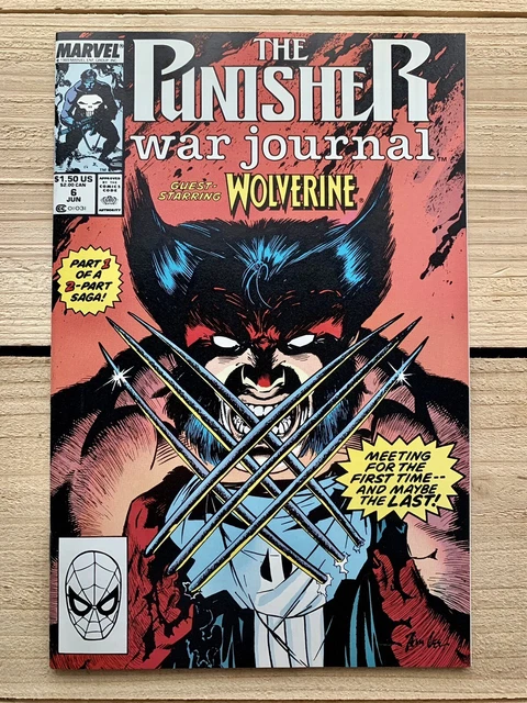 Punisher War Journal #6 (1989) NM ICONIC Jim Lee Marvel Wolverine! LOOK AT PICS!