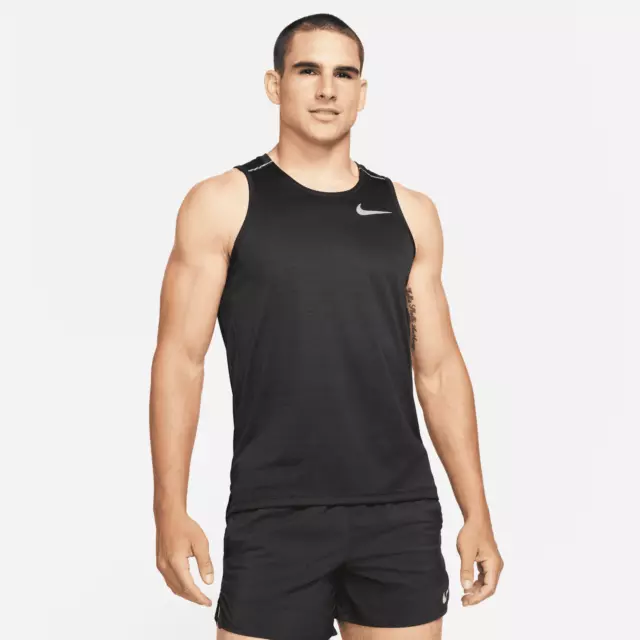 Nike Men's Run Division Miler Training Tank Top (Black) Size Small