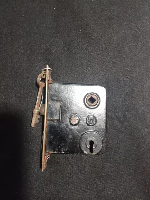 Antique Earle Interior Mortise Lock With Key