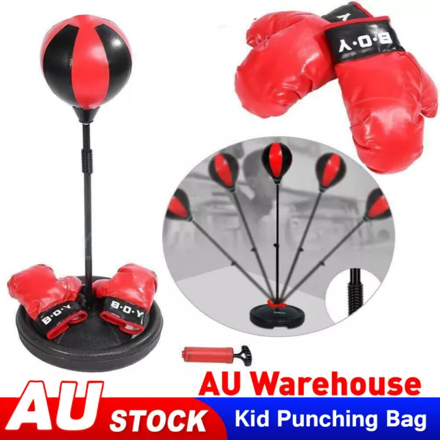 Adjustable Height Kids Punching Ball Bag Speed Boxing Sports Fighting Game zz