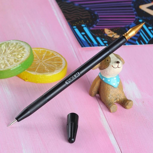 Pluma raspadora de palo de arte de forma única pincel herramientas de pintura 1 pieza pintura