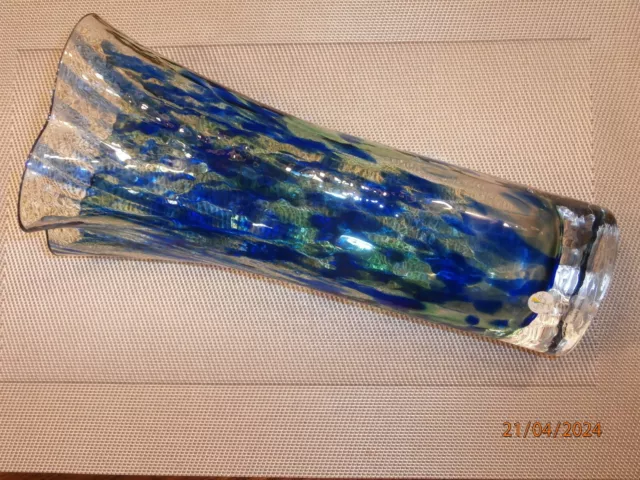Vase schwedisches Sea Glas Design Renate Stock 27,5 cm hoch