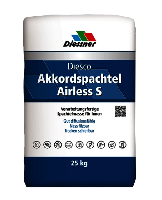 Diessner Akkord Füllspachtel Airless 25 Kg Sack Innen-Füllspachtel Spachtel