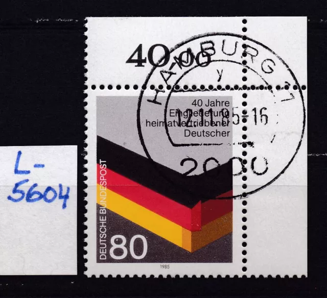BRD - Mi 1265 - EST Ersttag -  Vollstempel Hamburg - Eckrand - Ecke 2 - L5604