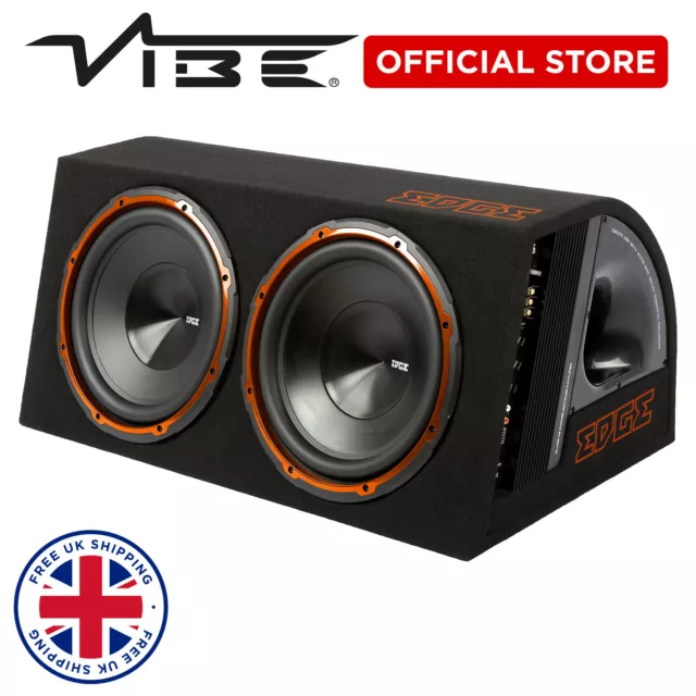 NEW EDGE 12" 1800W Twin Active Bass Subwoofer Amp & Enclosure