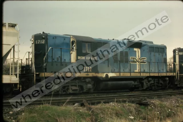 Orig. Slide Boston & Maine BM 1712 EMD GP9 Mechanicsville NY 5-6-1972