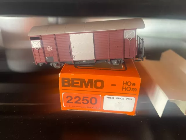 BEMO H0m 2250  Gedeckter Güterwagen der RhB  TOP + OVP