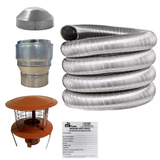 5inch Flexible Flue Liner Kit 316 Grade 5 Inch 125mm Chimney Flue Liner Stoves