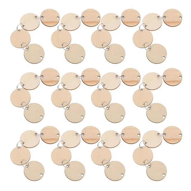 Round Wood Discs Homemade Ornaments Wooden Pendant Decorate