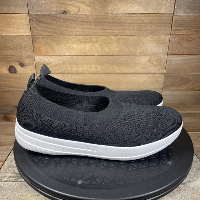 FitFlop Womens Size 8 Uberknit Shoes Slip On Black Knit Comfort
