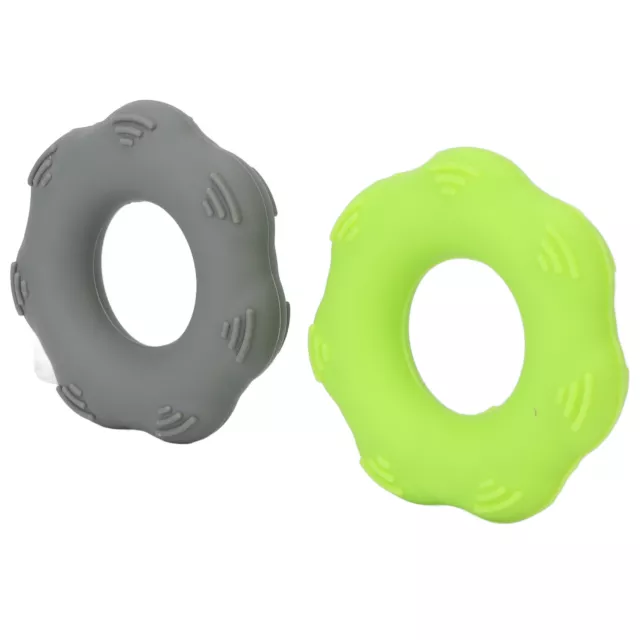 Anello Resistenza Grigio Verde Portatile Anello Esercitante Elastico Morbido 2pz Per Dito