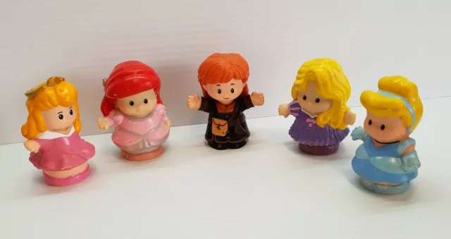 Fisher Price Little People Disney Princess Lot - Anna, Aurora, Ariel, Cinderalla