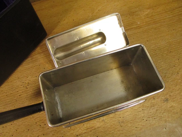 Medizinisches Steril Gerät Sterilbox Instrumentenbox Edelstahl Arzt OVP um 1900 3