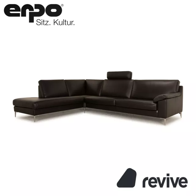 Erpo CL 650 Leder Ecksofa Anthrazit Sofa Couch Recamiere Links