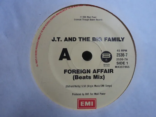 J.T. & the Big Family "Foreign Affair" BALEARIC Oz 7"