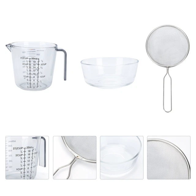 1 Set Cuchara Skimmer Tamiebs Con Mango Largo Acero Inoxidable