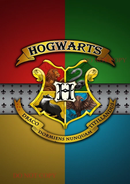 HARRY POTTER MOVIE Poster Wizarding Print Picture HOGWARTS CREST A4 ...
