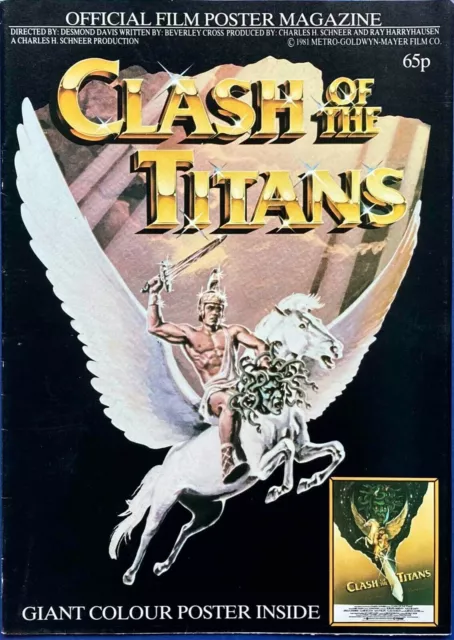 CLASH OF THE TITANS 11x17 Mini Movie Poster VF- 7.5 Harry Hamlin