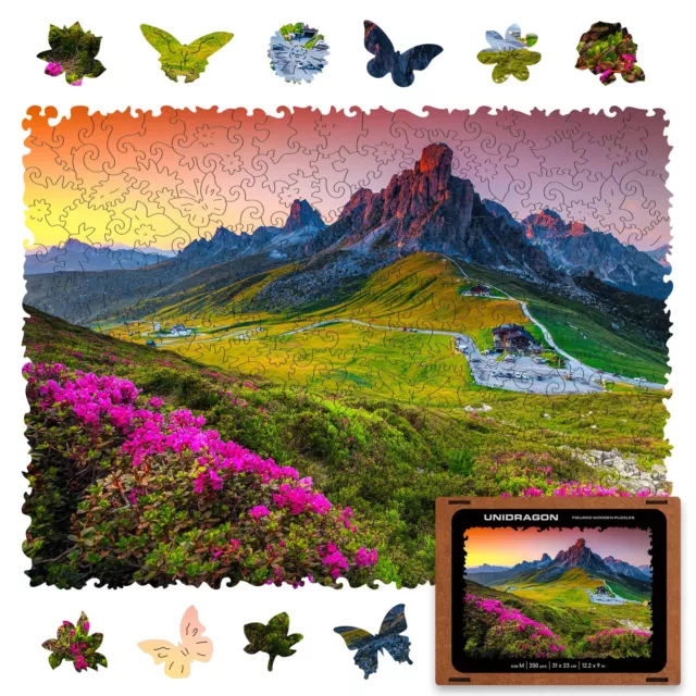 UNIDRAGON Wooden puzzle Nature Mountains 31 x 23 cm 250 pieces