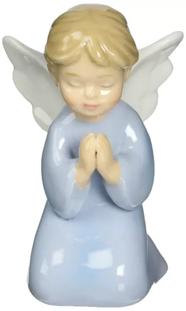 Porcelain Praying Boy Angel Figurine, 3.4 Inch