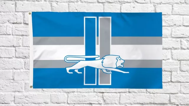 Detroit Lions Football 3x5 ft Classic Logo Retro Flag Ideal NFL Gift Banner