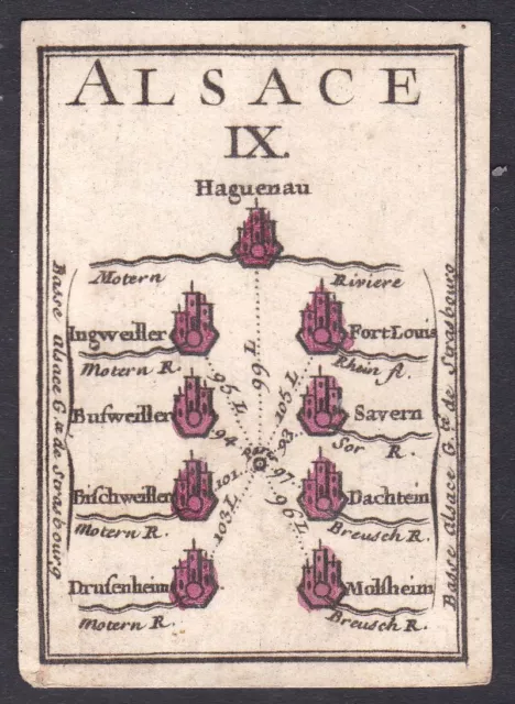 1780 Elsass France Frankreich playing card carte a jouer Spielkarte cards cartes