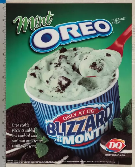 Dairy Queen Poster Mint Oreo Blizzard 11x14 dq2